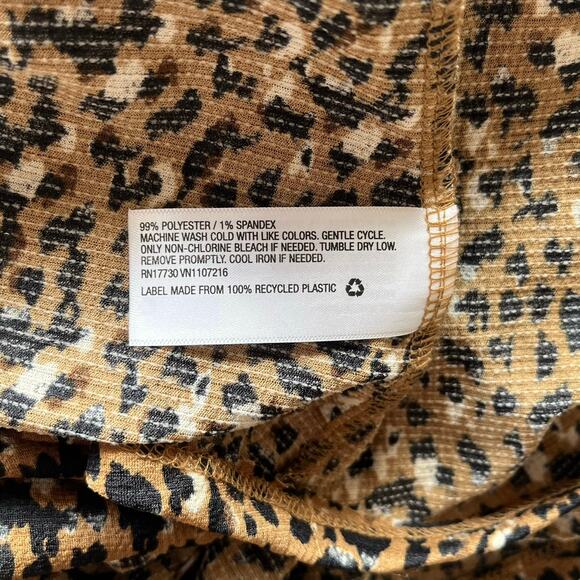 NWT! Ava & Viv Leopard Print Long Sleeve Blouse Size X (14W) - Picture 5 of 12